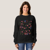 Happy Galentine S Day Party Wein Sweatshirt (Vorne ganz)