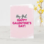 Happy Galentines Bestie Card Karte (Gelbe Blume)