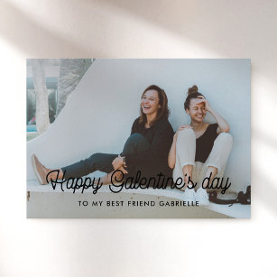 Happy Galentine's Day Best friend Fotokarte Feiertagskarte