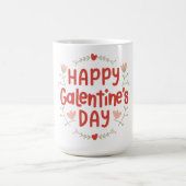 Happy Galentines Day - Blumendesign Kaffeetasse (Mittel)