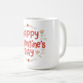 Happy Galentines Day - Blumendesign Kaffeetasse (VorderseiteRechts)