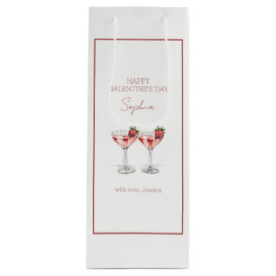Happy Galentine's Day Cocktails Skriptname Geschenktüte Für Weinflaschen