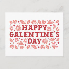 Happy Galentines Day floral cowgirl ästhetische Postkarte