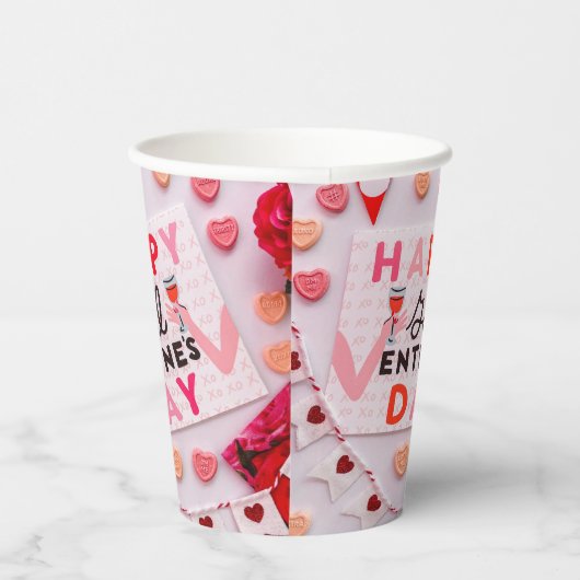 Happy Galentine's Day Food & Spirits Party Pappbecher (Rechts)