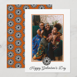 Happy Galentine's Day Foto Afrikanisches Muster Feiertagskarte