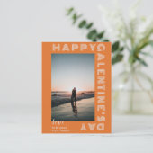 Happy Galentine's Day Foto Collage Couple geklappt Postkarte (Stehend Vorderseite)