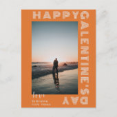 Happy Galentine's Day Foto Collage Couple geklappt Postkarte (Vorderseite)