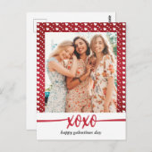 Happy Galentine's Day Foto Postkarte (Vorne/Hinten)