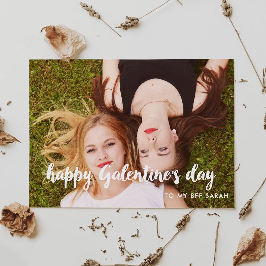 Happy Galentine's Day Fotokarte Feiertagskarte