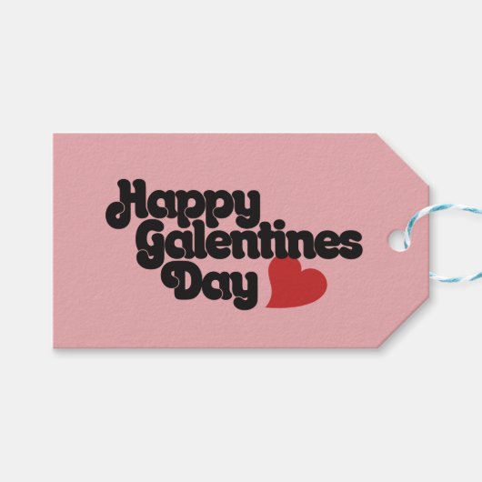 Happy Galentines Day Geschenkanhänger (Vorderseite (Horizontal))