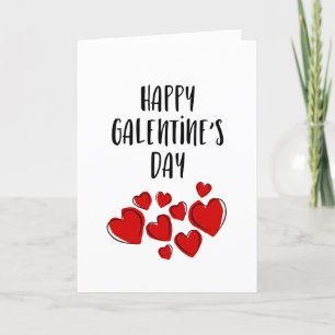Happy Galentine's Day Girl Friends Valentines Kart Feiertagskarte