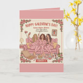 Happy Galentine's Day Greeting Card Karte (Gelbe Blume)
