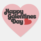 Happy Galentines Day Herz-Aufkleber (Vorderseite)