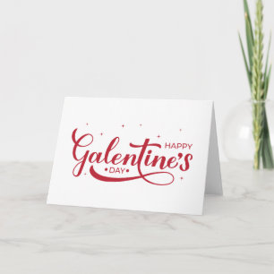 Happy Galentine's Day Kalligraphie Karte