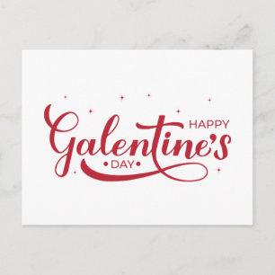 Happy Galentine's Day Kalligraphie Postkarte