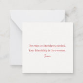 Happy Galentine's Day Niedlich Girly Valentines Mitteilungskarte (Rückseite)