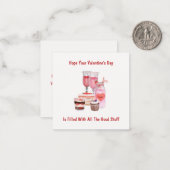 Happy Galentine's Day Niedlich Girly Valentines Mitteilungskarte (Vorderseite/Rückseite Beispiel)