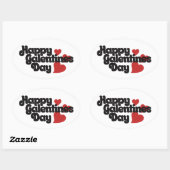 Happy Galentines Day Ovaler Aufkleber (Blatt)