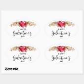 Happy Galentines Day Ovaler Aufkleber (Blatt)