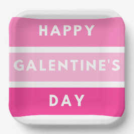 Happy Galentine's Day Paper Plate Pappteller