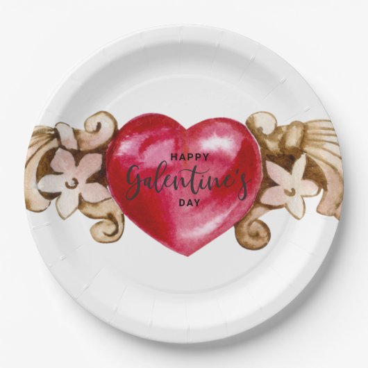 Happy Galentines Day Pappteller (Vorderseite)