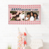 Happy Galentine's Day Pink Heart Friend 2 Foto Banner (Insitu)