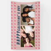 Happy Galentine's Day Pink Heart Friend 2 Foto Banner (Vertikal)