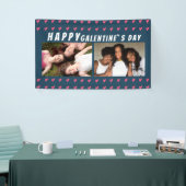 Happy Galentine's Day Pink Heart Friend 2 Foto Banner (Messeveranstaltung)