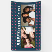 Happy Galentine's Day Pink Heart Friend 2 Foto Banner (Vertikal)