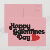 Happy Galentines Day Postkarte (Vorne/Hinten)