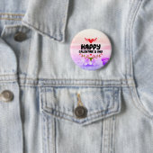 Happy Galentine's Day Red Heart & Wings Party Button (Beispiel)