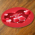 Happy Galentine's Day Red Wine Brillen Herz Runder Pappuntersetzer<br><div class="desc">Glückliche Galentiner's Day Rotwein Gläser Herzen Papier Untersetzer. Sie können dieses Design auf anderen Zazzle-Produkten übertragen und an die meisten Zazzle-Produkte anpassen. Vielen Dank,  dass Sie sich für unsere Designs entschieden haben und sich an die Standard Studio Designs halten.</div>