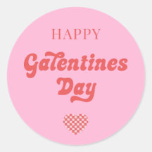Happy Galentines Day Retro Pink