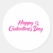 Happy Galentines Day Runder Aufkleber (Vorderseite)