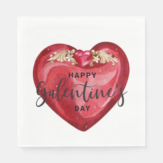 Happy Galentines Day Serviette (Vorderseite)
