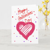 Happy Galentines Day Valentines Herz Karte (Gelbe Blume)