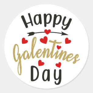 Happy Galentines Day Valentines Liebe Freundschaft Runder Aufkleber