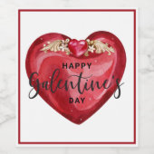 Happy Galentines Day Weinetikett (Einzelnes Label)
