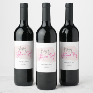 Happy Galentine's Day Wine Labels Weinetikett