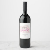 Happy Galentine's Day Wine Labels Weinetikett (Vorderseite)