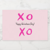 Happy Galentine's Day XOXO pink Schaumweinetikett (Einzelnes Label)
