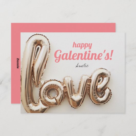 Happy Galentine's Holiday Card Feiertagskarte (Vorne/Hinten)