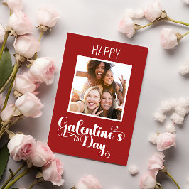 Happy Galentine's Red with Foto von VI Karte