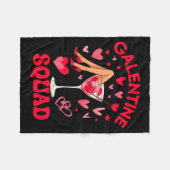 Happy Galentines Squad Valentine's Girls Day Febru Fleecedecke (Vorderseite (Horizontal))