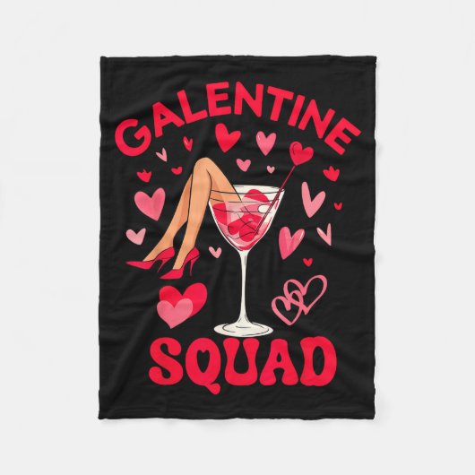 Happy Galentines Squad Valentine's Girls Day Febru Fleecedecke (Vorderseite)