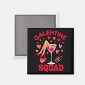 Happy Galentines Squad Valentine's Girls Day Febru Magnet (Vorderseite/Rückseite)