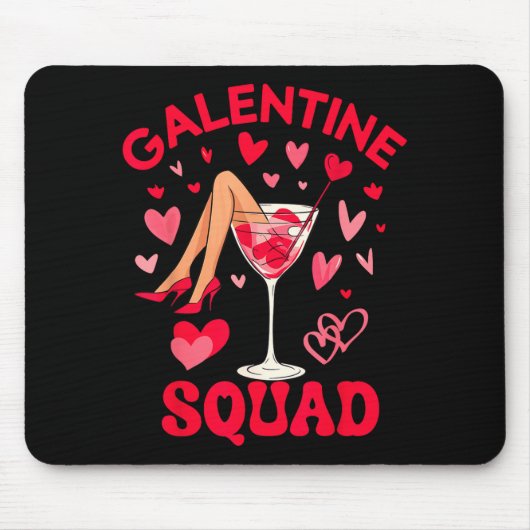 Happy Galentines Squad Valentine's Girls Day Febru Mousepad (Vorne)