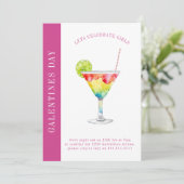 Happy Galentines Tag Moderne Freundschaftställe Feiertagskarte (Stehend Vorderseite)