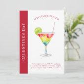 Happy Galentines Tag Moderne Freundschaftställe Feiertagskarte (Stehend Vorderseite)