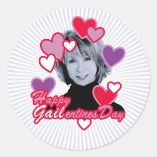 Happy Galentines w/Coronation Street's Gail Platt Runder Aufkleber